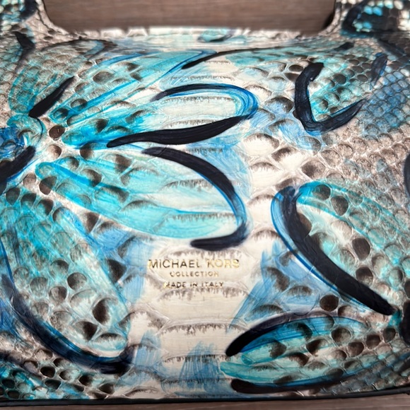 NWT Michael Kors Collection Hand Painted Python Bag - Picture 10 of 10